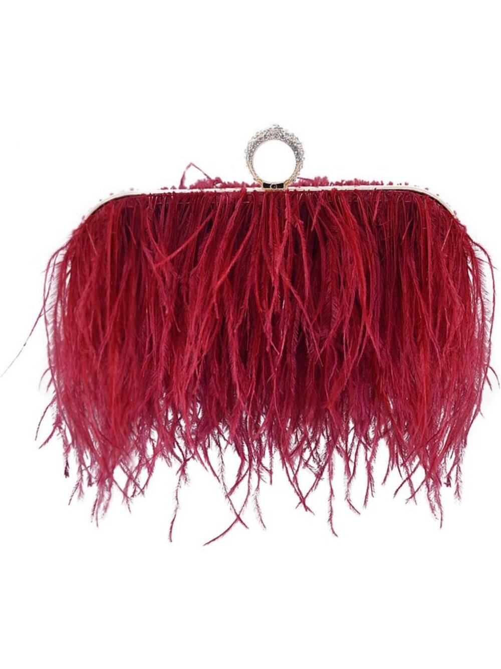 Chic Feather Clutch Purse | Elegant Crossbody Bag for Evening Events & Parties